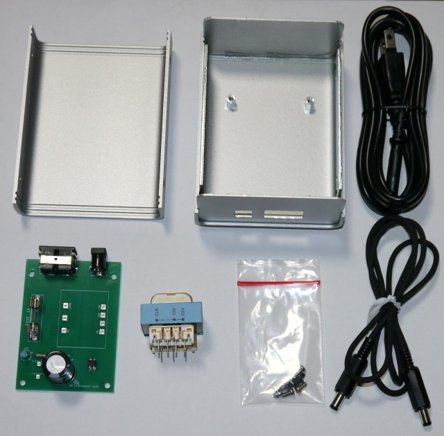 トランス式電源アダプター・パーツセットの内容